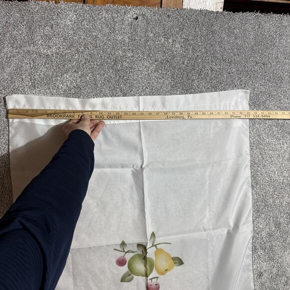 Fruit Print Curtain Panel Home 29x35 Cottagecore Kitchen Dainty Retro Spring - Picture 5 of 5